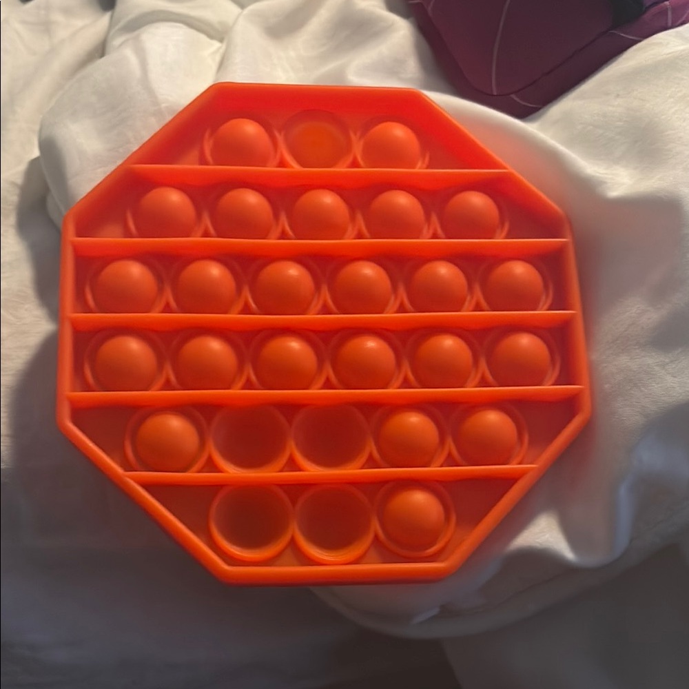 Orange Octagon Pop It Fidget Toy